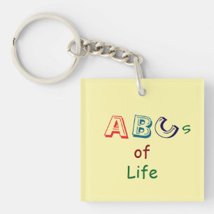 Porte-clés acrylique ABC de la vie