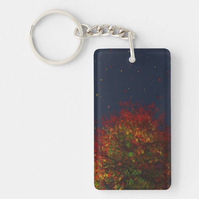 Porte-clés acrylique Arc-en-ciel tombant (Devant)