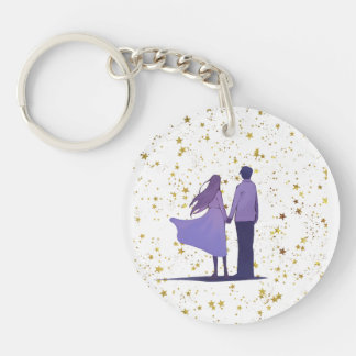 Porte-clés acrylique Couple Mignon & Étincelles Do