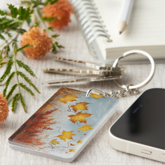 Porte-clés acrylique d'automne