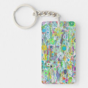 Porte-clés acrylique Flower Power