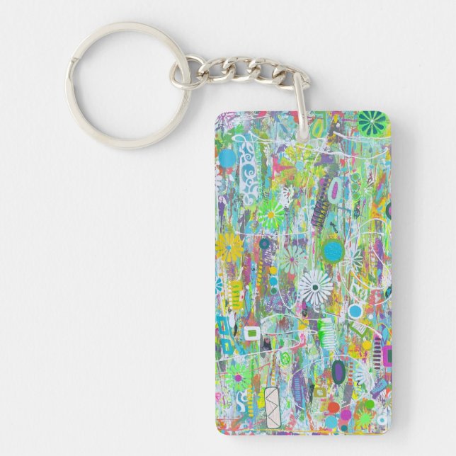 Porte-clés acrylique Flower Power (Devant)