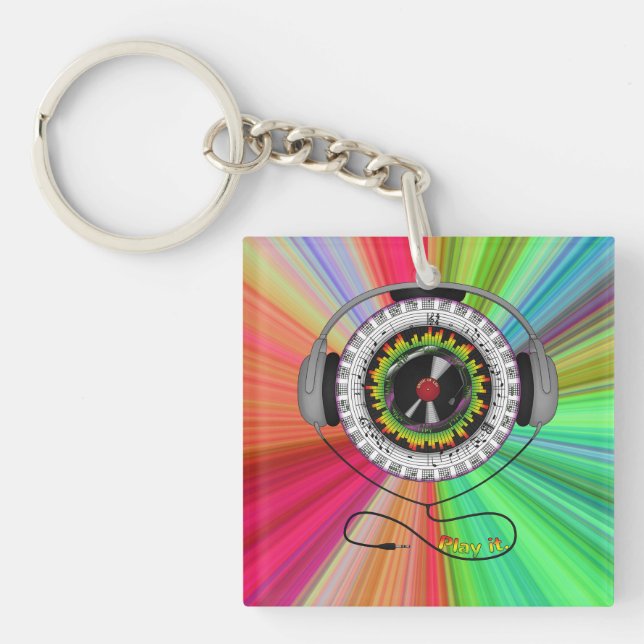 Porte-clés acrylique Musique de la vie (Devant)