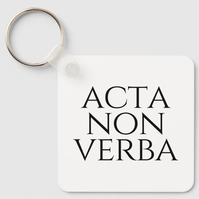 Porte-clés Acta Non Verba (Recto)