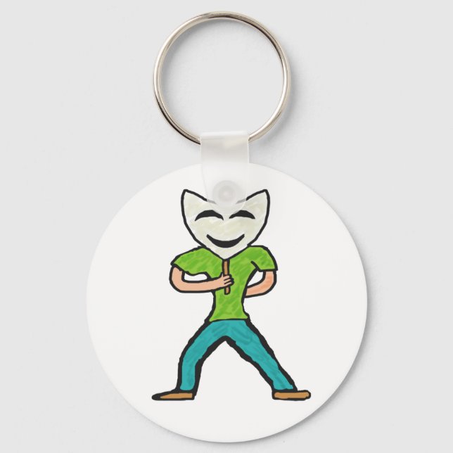 Porte-clés Acteur agissant avec masque (Recto)