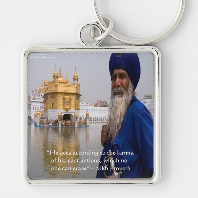 Porte-clés Actions/Karma proverbe sikh (Devant)