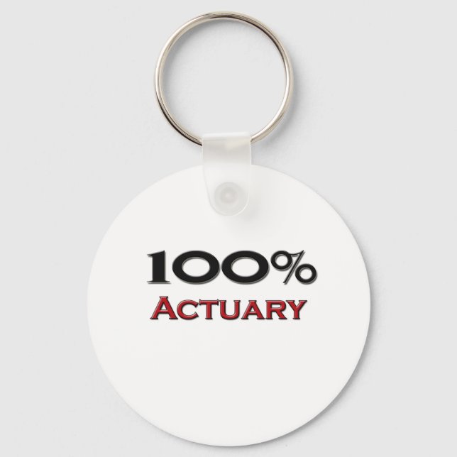 Porte-clés Actuaire à 100 % (Recto)
