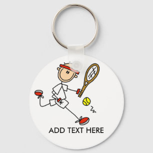 Porte-clés Add Text Customizable Tennis Keychain