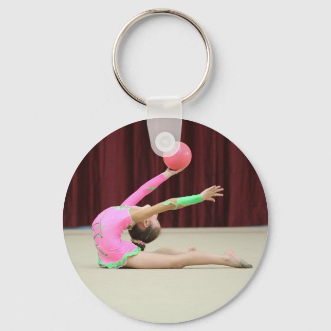 Porte-clés Add your photo personalized Gymnastics keychain (Recto)