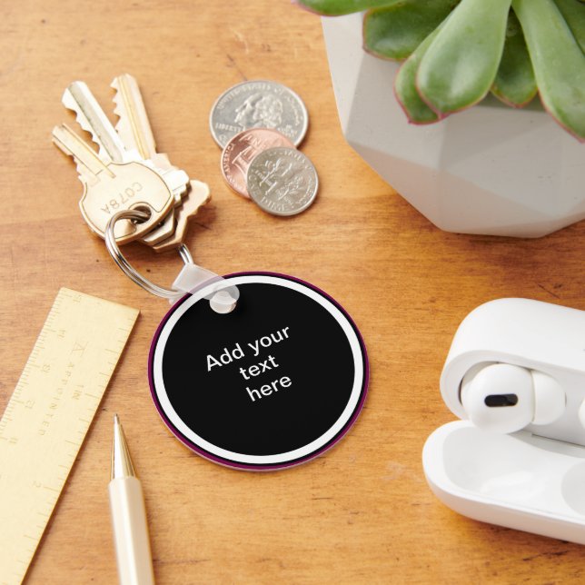Porte-clés Add Your Text Here - TEMPLATE (Bureau)