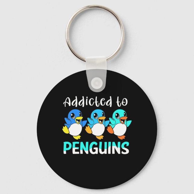 Porte-clés Addicted To Penguins (Recto)