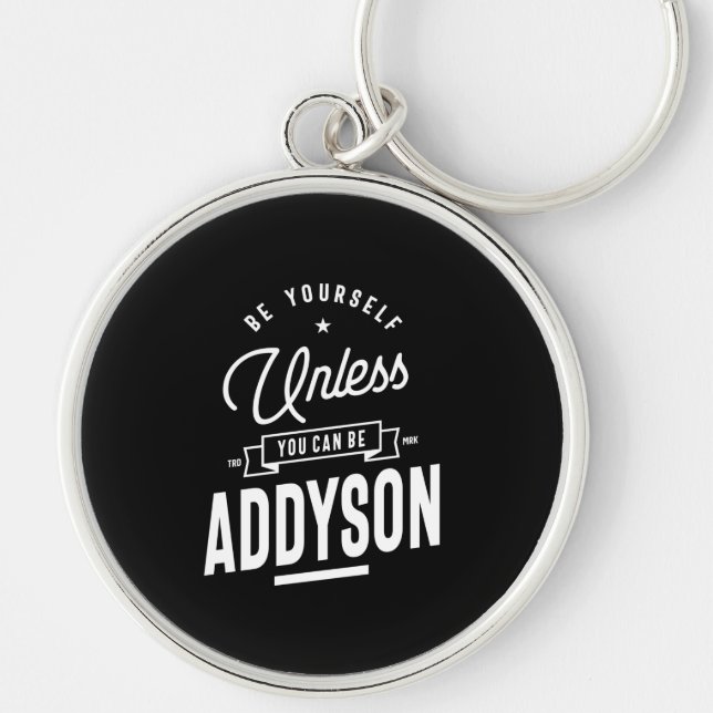 Porte-clés Addyson Personalized Name Birthday (Devant)