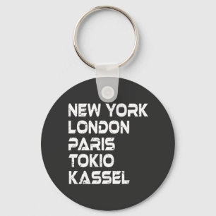 Porte-clés Adeptes de Kassel New York Londres Paris Tokyo