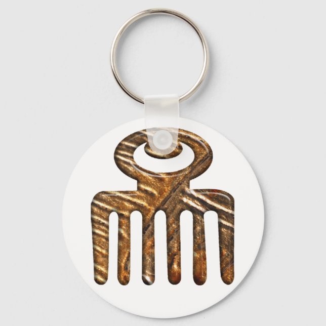 Porte-clés Adinkra africaine simbol de beauté. (Recto)
