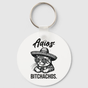 Porte-clés Adios Achos Chat En Sombrero Drôle Espagnol Drôle