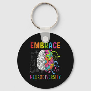Porte-clés Adopter la Neurodiversité Cerveau Adopter Adhd Aut