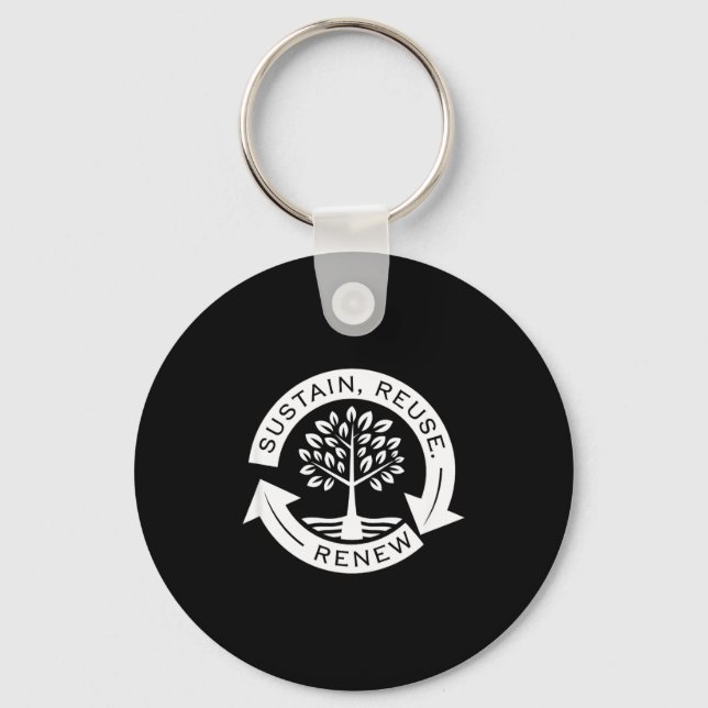 Porte-clés Adopter un mode de vie durable - Jour de la Terre  (Recto)