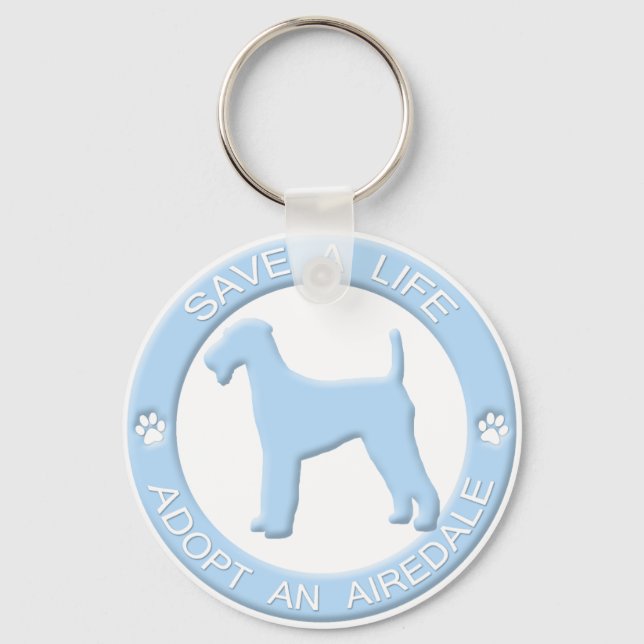 Porte-clés Adopter un Porte - clé Airedale (Recto)