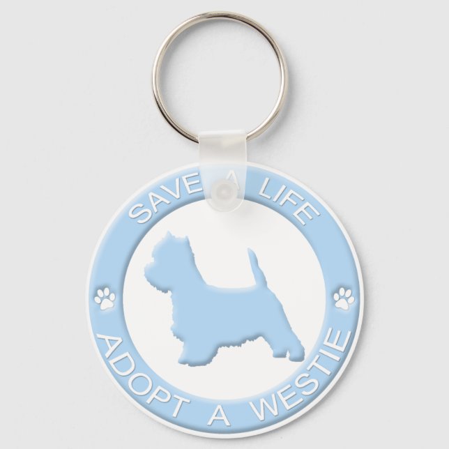 Porte-clés Adopter un Porte - clé Westie (Recto)