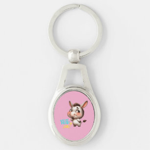 Porte-clés Adorable âne pour Noël 2024 - Cadeau parfait