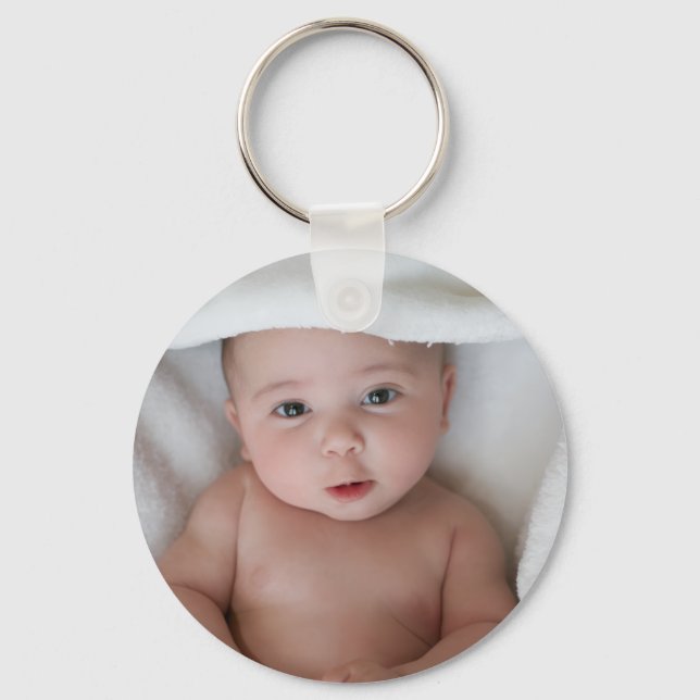 Porte-clés Adorable Baby Photo Round Keychain (Recto)