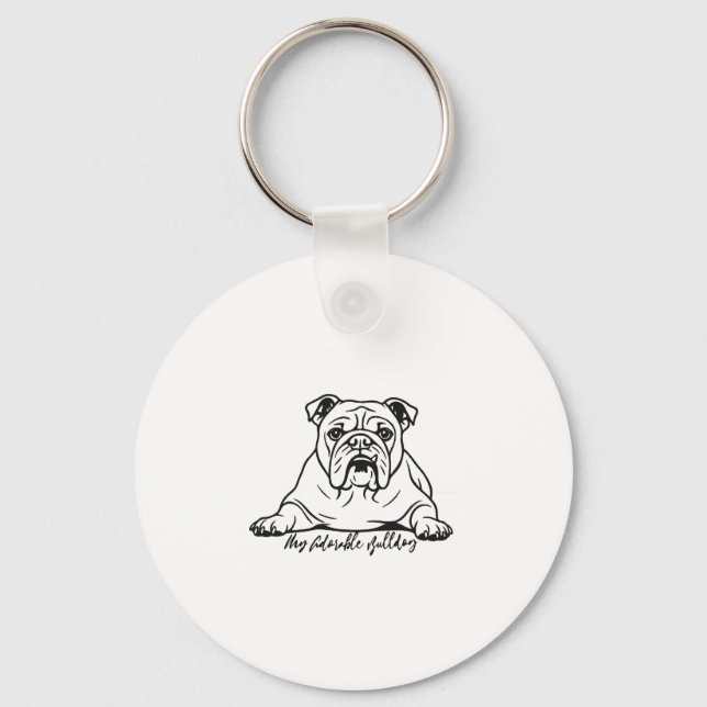 Porte-clés Adorable Bulldog (Recto)