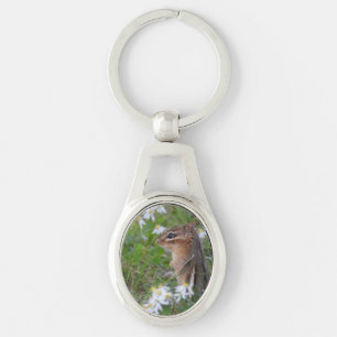 Porte-clés Adorable Chipmunk en fleurs