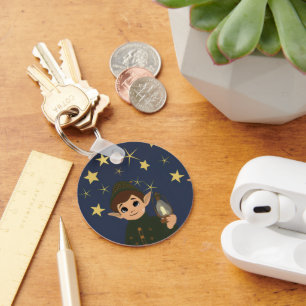 Porte-clés Adorable Elfe et Nuit Étoilée