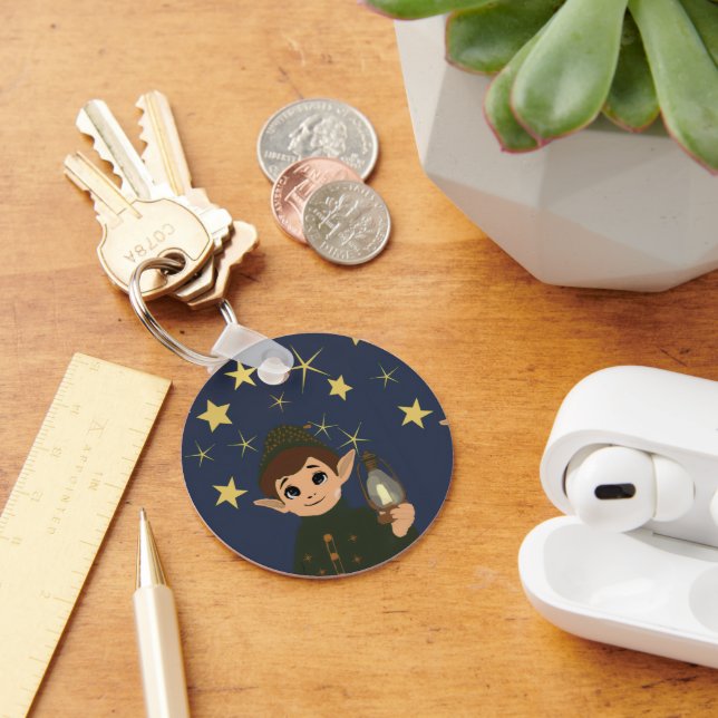 Porte-clés Adorable Elfe et Nuit Étoilée (Bureau)