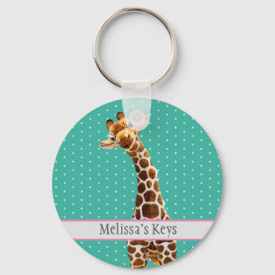 Porte-clés Adorable Giraffe animal de l'enfant mignonne joli