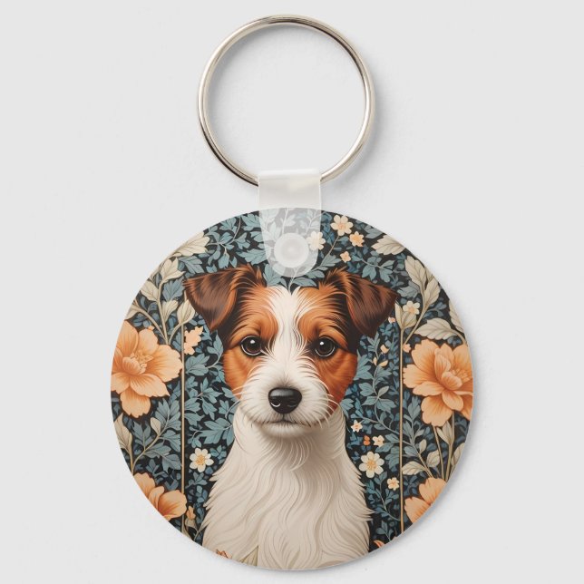Porte-clés Adorable Jack Russell Terrier Inspiré de William M (Recto)
