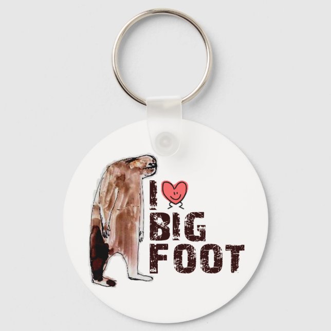 Porte-clés Adorable ! J'ADORE <3 BIGFOOT conception trouver B (Recto)
