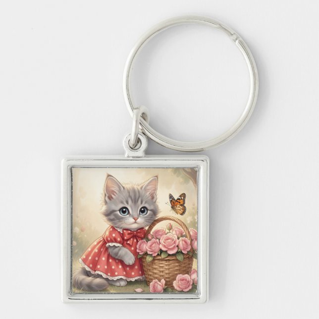 Porte-clés adorable kitten keychain (Devant)