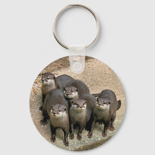 Porte-clés Adorable Otter Family