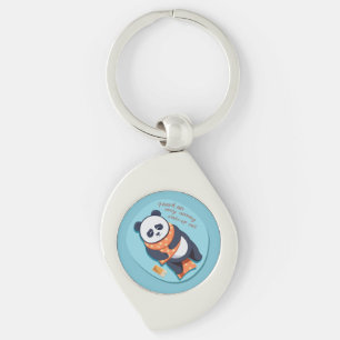 Porte-clés adorable panda besoin appel matinal