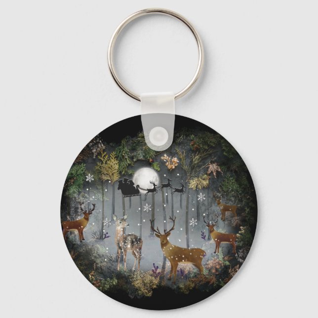 Porte-clés Adorable Rindeer La Nuit (Recto)