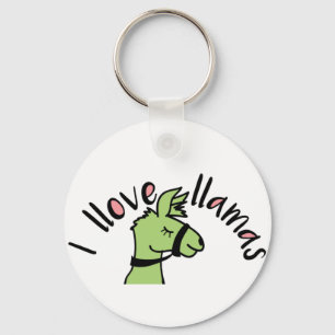 Porte-clés Adorables Llama Love I Llove Llamas