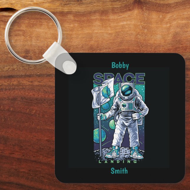Porte-clés Adorables Spaceman Space Landing Custom   (Recto)