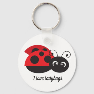 Porte-clés adorateurs de coccinelle ajouter du texte