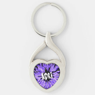 Porte-clés Adri Nom étoile en violet