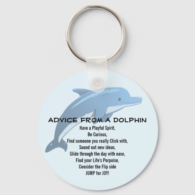 Porte-clés Advice from a Dolphin Button (Recto)