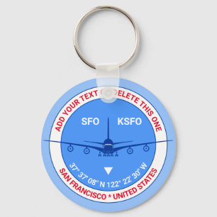 Porte-clés Aéroport, Pilote, Tourist Chic Voyageur