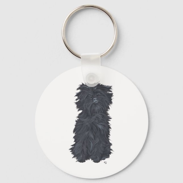 Porte-clés Affenpinscher assis (Recto)