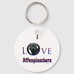 Porte-clés Affenpinscher I Love