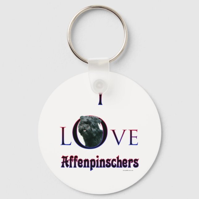 Porte-clés Affenpinscher I Love (Recto)
