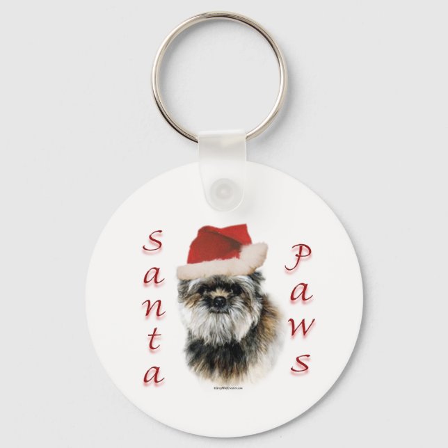 Porte-clés Affenpinscher Père Noël Paws (Recto)