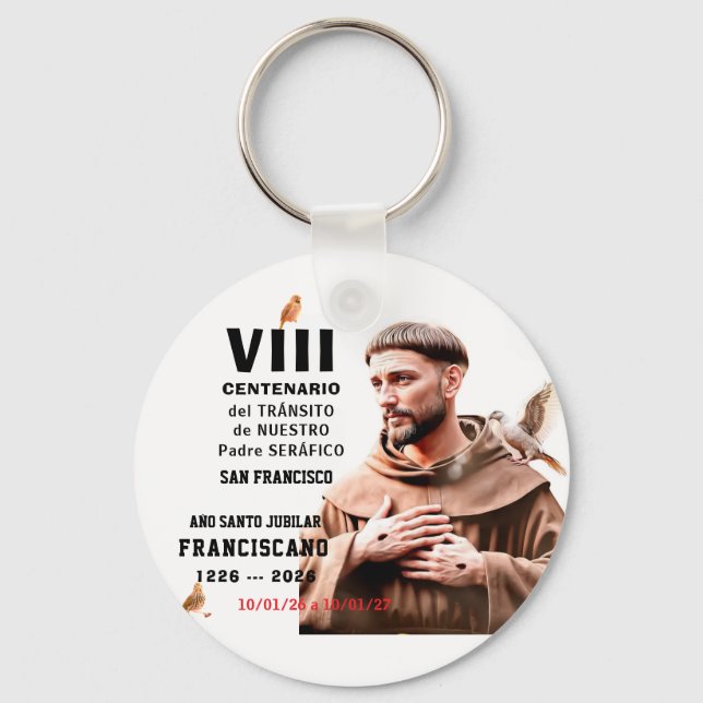 Porte-clés Affiche brillante de Saint François d'Assise (Recto)