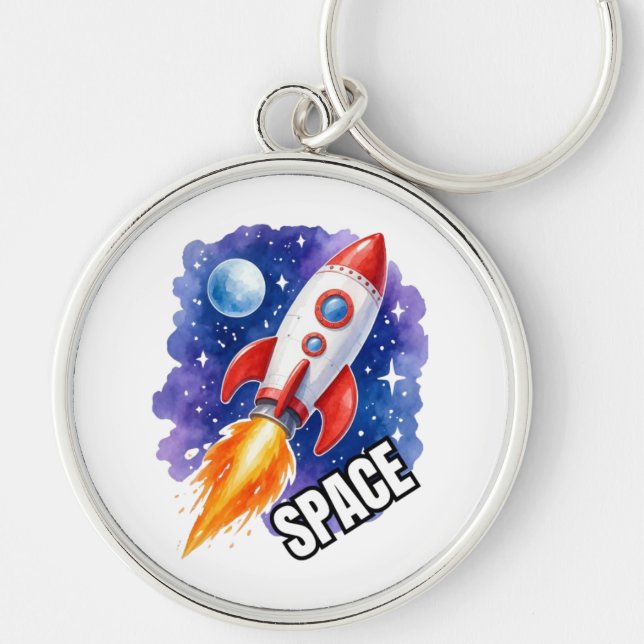Porte-clés Affiche d'aventure spatiale | L'aventure vous atte (Devant)