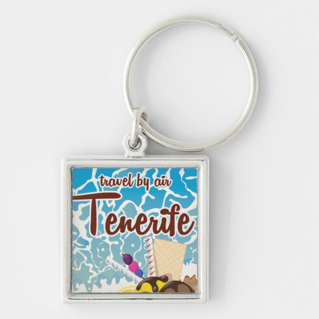 Porte-clés Affiche de voyage de bande dessinée de glace de Te (Devant)