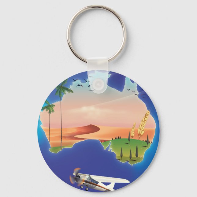 Porte-clés Affiche de voyage pour les vacances en Australie (Recto)